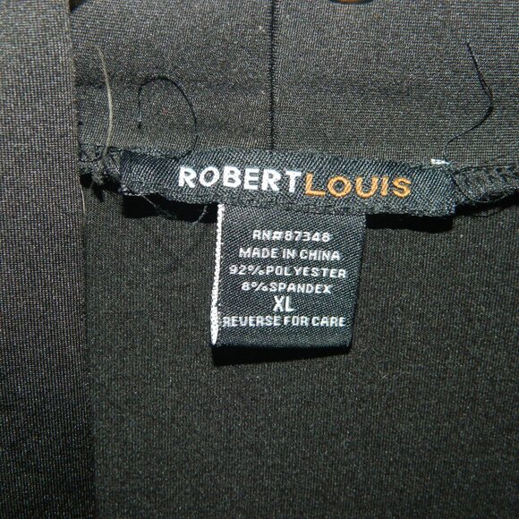 Robert Louis Open Front Cadigan Black Size XL (TT-8) - Picture 3 of 4